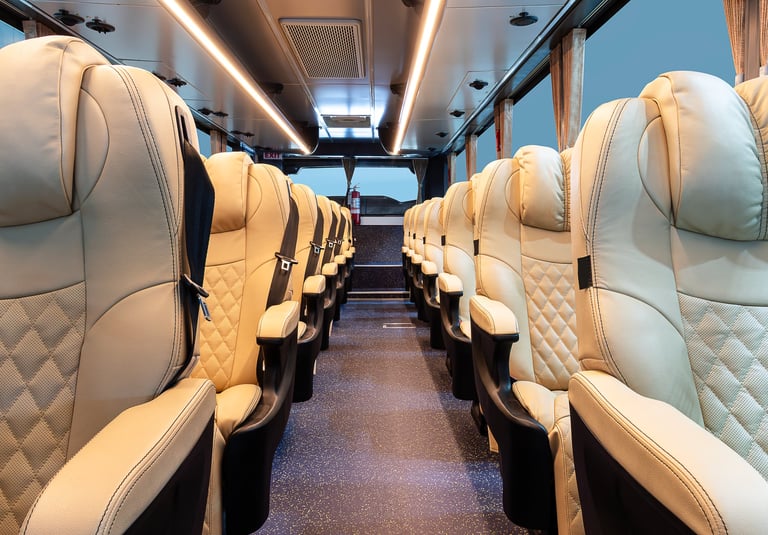 Luxury bus interior